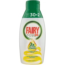 Гел за съдомиялна Fairy Platinum Limone 650ml 32измивания 